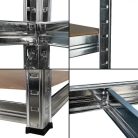 Nagy teherbírású csavarmentes polc 90x40x180 cm