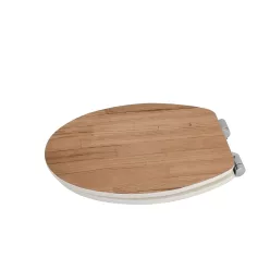 Wc-ülőke lecsapódásgátlóval, lakkozott Mdf, fa dekor