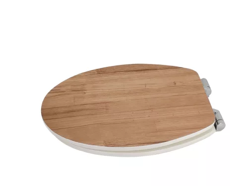 Wc-ülőke lecsapódásgátlóval, lakkozott Mdf, fa dekor