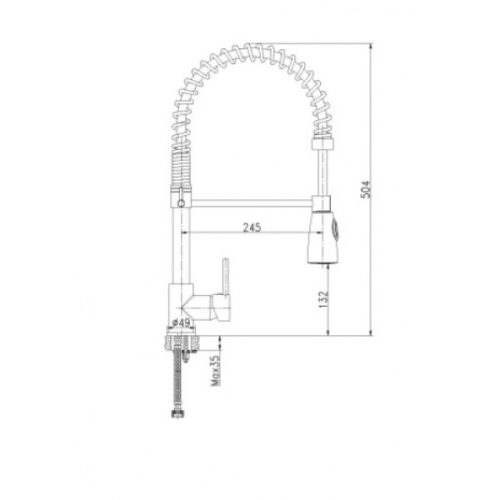 SANOTREND mosogató csaptelep kihúzható és forgatható kifolyócsővel