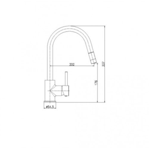 SANOTREND mosogató csaptelep, íves