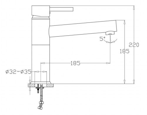 SANOTREND álló mosogató csaptelep