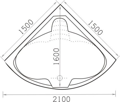 RIVIERA sarokkád 150 cm