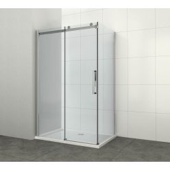   ELEGANCE aszimmetrikus sarokkabin tolóajtóval (8 mm), 80x120 cm