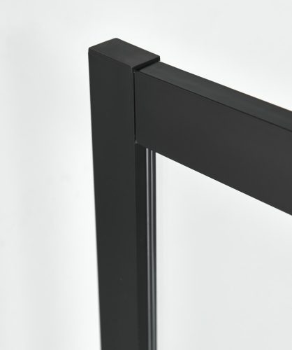 ELITE BLACK II aszimmetrikus szögletes sarok zuhanykabin tolóajtóval, 120x90 cm