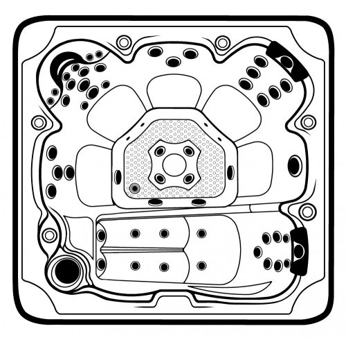 OASIS MAXI kültéri medence, fehér