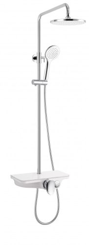 Zuhanyszett esőztető fejzuhannyal, fehér