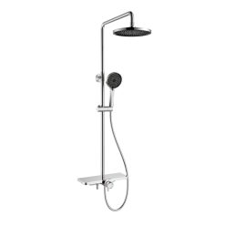 Zuhanyrendszer termosztátos csapteleppel, króm