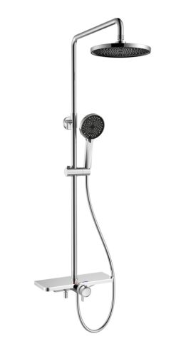 Zuhanyrendszer termosztátos csapteleppel, króm
