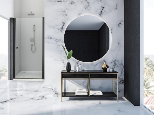 BRAVA BLACK lengőajtó 90 cm