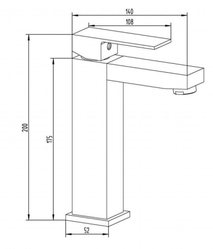 SANODOMINO mosdó csaptelep, magas