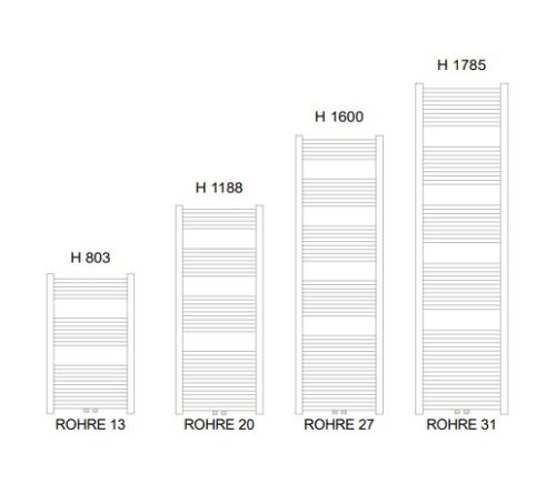 BARI fürdőszobai fűtőtest, íves, fehér, 891 W