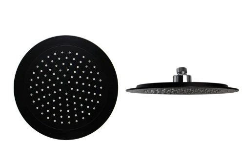 Sínes zuhanyszett termosztátos csapteleppel, fekete