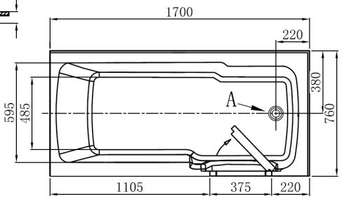 PAROS WALK-IN fürdőkád, jobbos