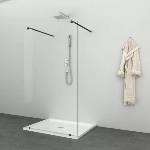FREEDOM I. BLACK WALK-IN zuhanyfal 140 cm