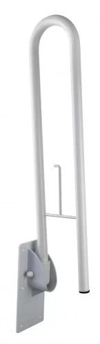 Felhajtható kapaszkodó WC-papír tartóval, fehér