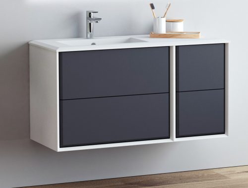 DELTA 105 függesztett bútorszett, antracit/fehér