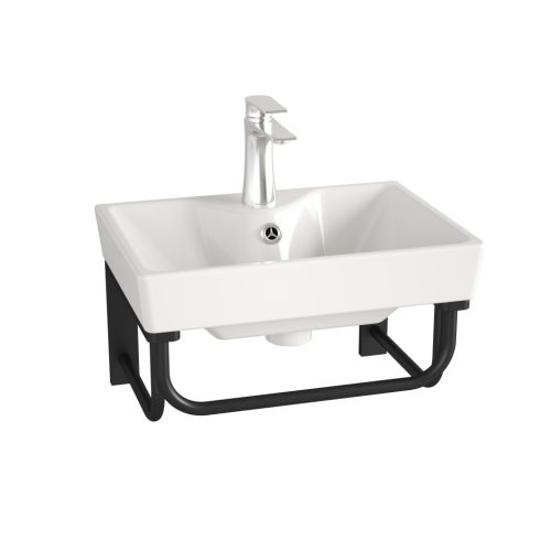 DELTA 41 kerámiamosdó fali konzollal, tükörrel és piperepolccal