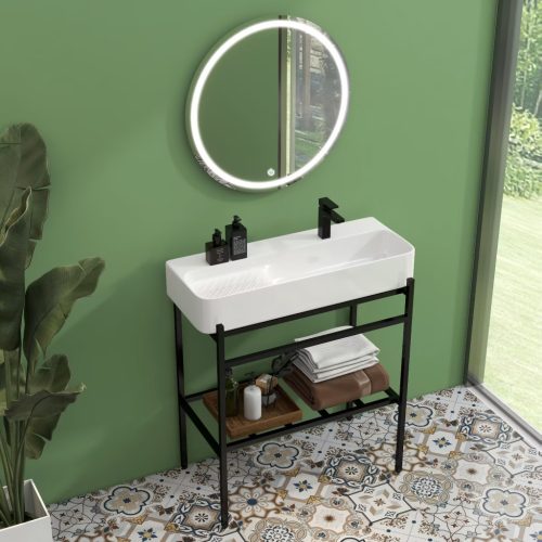 DELTA 80 kerámiamosdó álló konzollal