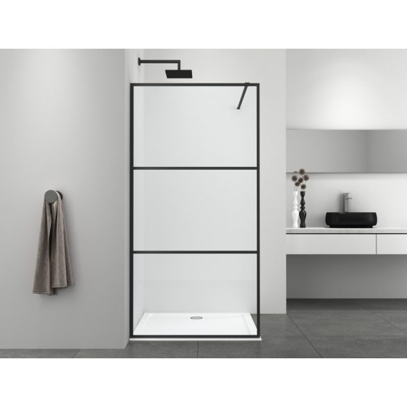 SMART zuhanyfal, 115 cm, fekete