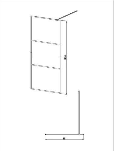 SMART zuhanyfal, 90 cm, króm