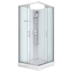   DENVER hidromasszázs zuhanykabin, króm, termosztátos keverőcsappal