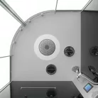 AUSTIN komplett hidromasszázs zuhanykabin elektronikával, króm kerettel