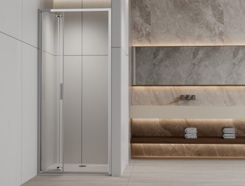 SANOSLIM csuklóajtó, 80 cm, króm