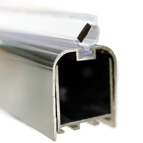 Fali fogadó profil zuhanyajtókhoz, króm (3-4,5 cm)