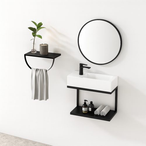 DELTA 38 kerámiamosdó fali konzollal