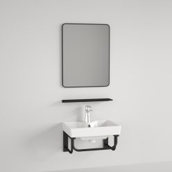   DELTA 41 kerámiamosdó fali konzollal, tükörrel és piperepolccal