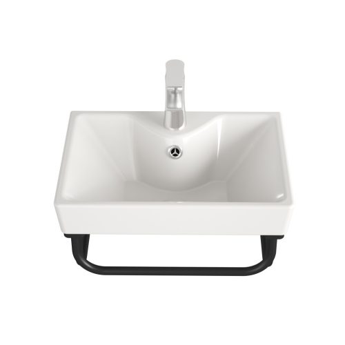 DELTA 41 kerámiamosdó fali konzollal, tükörrel és piperepolccal