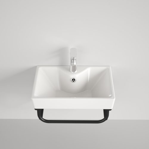 DELTA 41 kerámiamosdó fali konzollal, tükörrel és piperepolccal