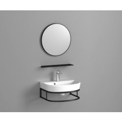   DELTA 45 kerámiamosdó fali konzollal, tükörrel és piperepolccal