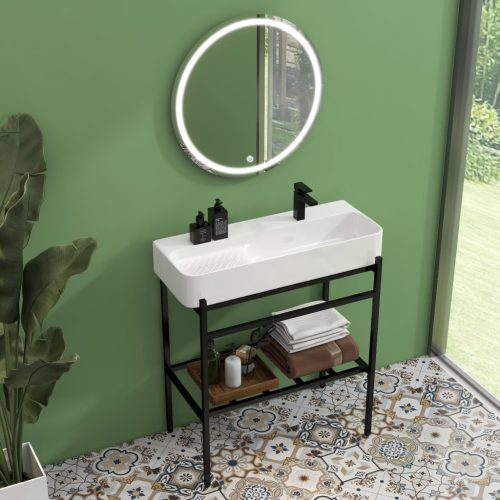 DELTA 80 kerámiamosdó álló konzollal