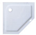 Ötszögletű akril zuhanytálca, fix előlappal