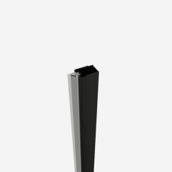 Fali fogadó profil zuhanyajtókhoz, fekete (4,5-6,5 cm)