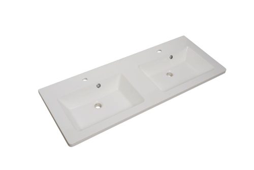 Öntött márvány mosdó, ráépíthető, dupla (kétmedencés)