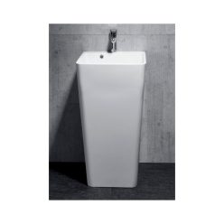 Öntött márvány álló mosdó, fehér