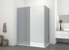 WALK-IN üvegfal, 140 cm, füstszínű