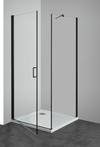 ELITE BLACK lengőajtó épített zuhanyfülkéhez 80 cm