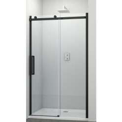 COMFORT BLACK tolóajtó épített zuhanyfülkéhez, 140 cm