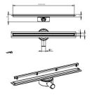 SLIM 80 beltéri zuhanyfolyóka, króm