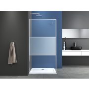 SMART zuhanyfal, 100 cm, króm, részben matt üveggel