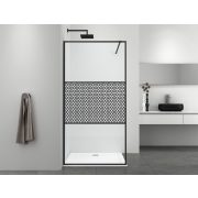SMART zuhanyfal, 115 cm, matt fekete