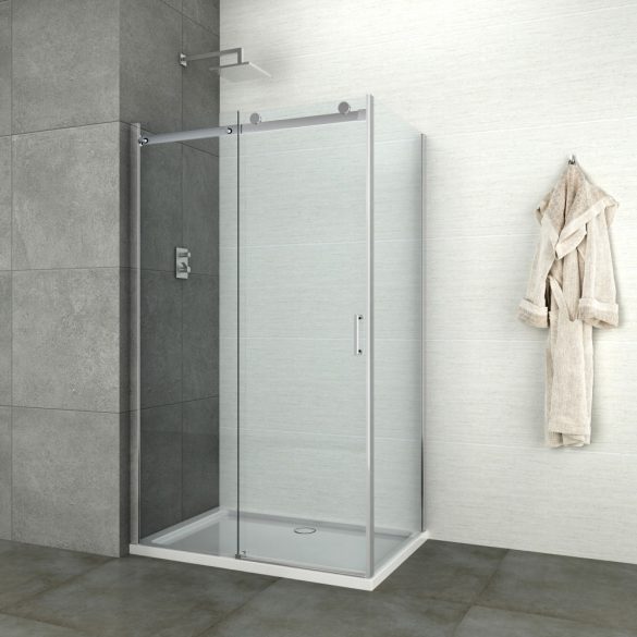 ELITE II aszimmetrikus szögletes sarok zuhanykabin tolóajtóval