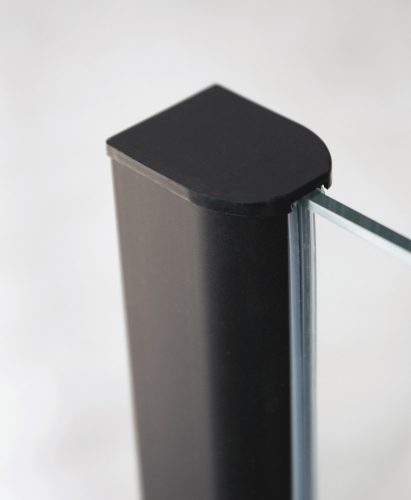 BRAVA BLACK II szögletes sarok zuhanykabin lengőajtóval, 120x80 cm