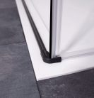 BRAVA BLACK II szögletes sarok zuhanykabin lengőajtóval, 120x80 cm