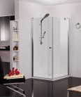 BRAVA II szögletes sarok zuhanykabin lengőajtóval, 100x80 cm