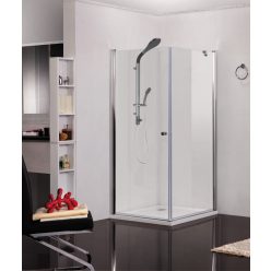 BRAVA II szögletes sarok zuhanykabin lengőajtóval, 80 cm